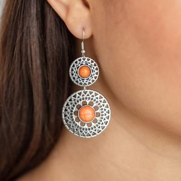 Sunny Sahara - Orange - Earrings